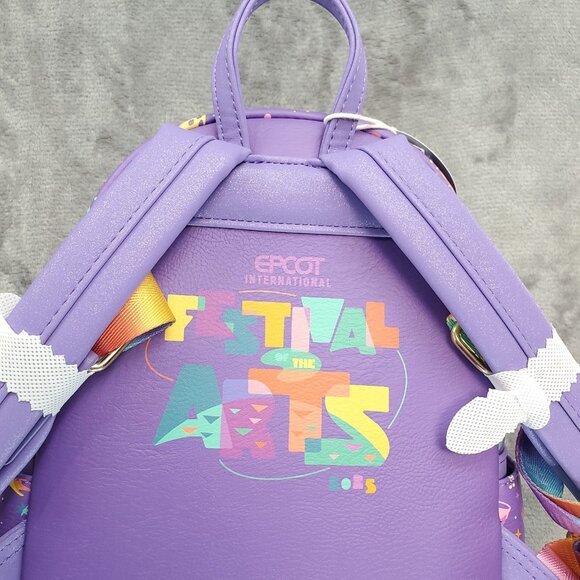 2025 Disney Parks Loungefly Epcot Festival Of The Arts Figment Backpack & Ears! - Picture 5 of 16
